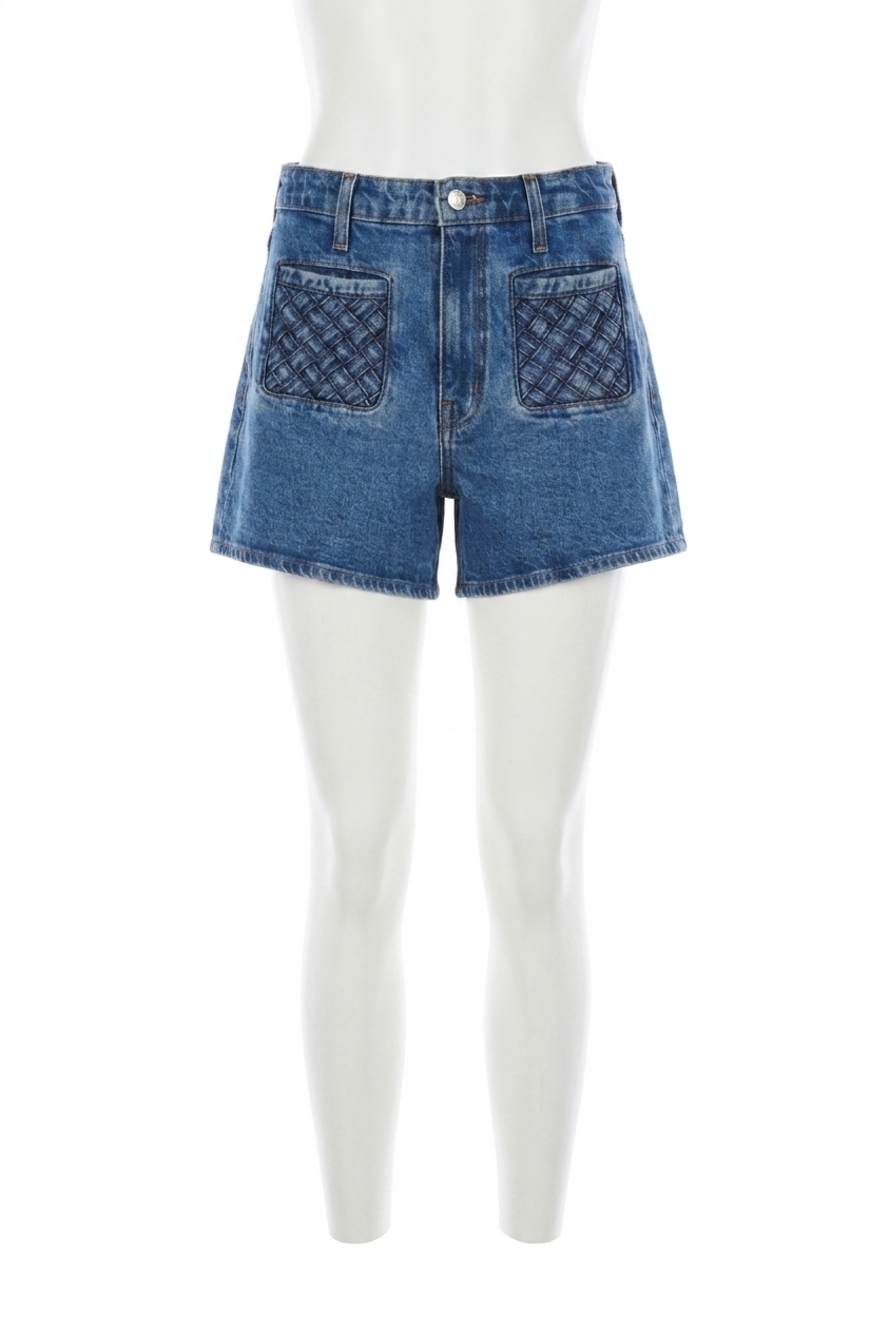 NEW DEREK LAM 10 CROSBY luna high rise short in blue